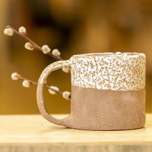 Tassa blanca fang arrels fundació artesania social botiga